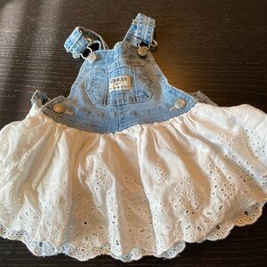 OshKosh B'gosh Blue and White Casual Kids Dress